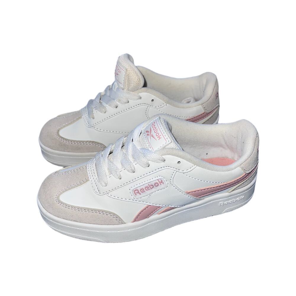 Reebok Kids Sneakers White Pink | Girls Size 13 | Classic Athletic Shoes